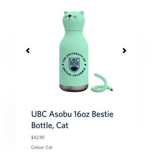 UBC Asobu 16oz Bestie Bottle, Colour-Cat😸, Brand New, a cute gift 🎁 💝🎁